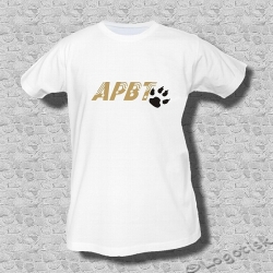 Tričko pánské motiv APBT zlatý-stříbrný potisk