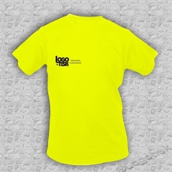Funkční tričko s potiskem na přání - neon žlutá - ukázka