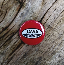Odznak-placka Jawa logo odznak červená + černá
