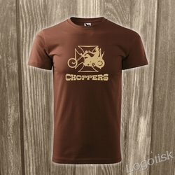 Tričko Choppers zlatý-stříbrný potisk
