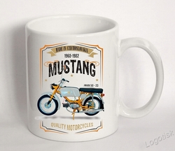 Hrnek motiv Jawa Mustang-styl vintage