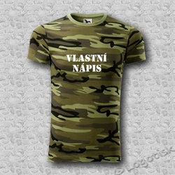 Pánské tričko CAMOUFLAGE-Váš text na přání,  zelený maskáč