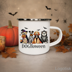 Hrnek s vtipným potiskem DOGLLOWEEN