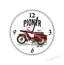 Hodiny Jawa Pionýr červený