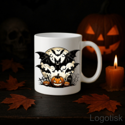Hrnek s HALLOWENSKÝM potiskem NETOPÝR