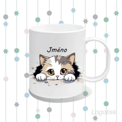Hrnek na kafe KOTĚ v prasklině
