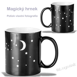 Magický hrnek gravírovaný motiv hvězdy VLASTNÍ FOTOGRAFIE