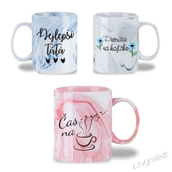 Hrnek mramorový vzor s potiskem na přání - INSPIRACE