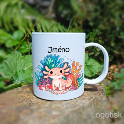Plastový hrnek AXOLOTL se jménem