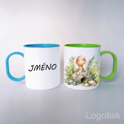Plastový hrnek potisk Dino
