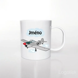 Plastový hrnek potisk LETADLO se jménem