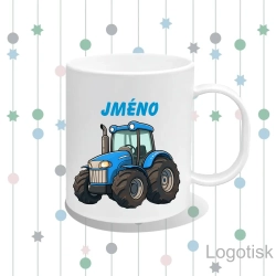 Plastový dětský hrnek potisk TRAKTOR se jménem