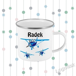 Plechový hrnek LETADLA se jménem