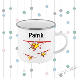 Plechový hrnek LETADLA se jménem