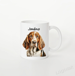 Kolekce hrnků s potiskem BASSET se jménem 