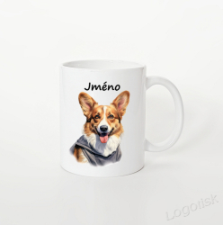 Kolekce hrnků s potiskem WELSH CORGI se jménem