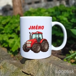Dětský hrnek potisk TRAKTOR se jménem