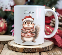 Vánoční hrnek VEVERKA se jménem