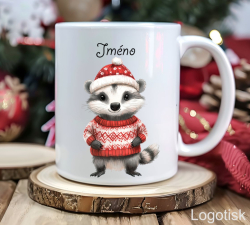 Vánoční hrnek MÝVAL se jménem