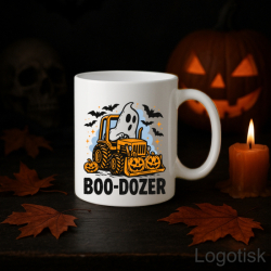Hrnek potisk s vtipným BUBÁKEM - BOO DOZER