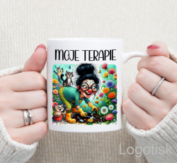 Hrnek s potiskem ZAHRADNICE - Moje terapie