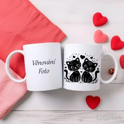 Hrnek potisk zamilované kočky