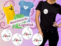 Nažehlovačka Love tlapka pes set 4 kusy