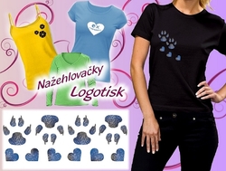 Nažehlovačka glitrová sada TLAPKY pejsek