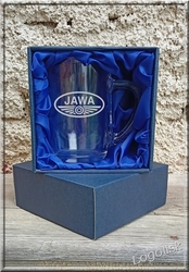 Pískovaný pivní půllitr Jawa-dárková krabička