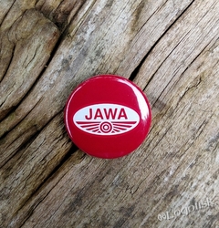 Odznak-placka Jawa logo odznak červená + červená