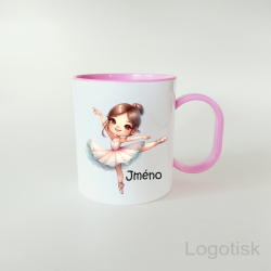 Plastový hrnek BALETKA - BALERÍNA se jménem