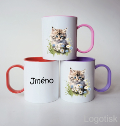 Plastový hrnek MOUREK kotě se jménem