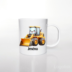 Plastový hrnek potisk NAKLADAČ se jménem