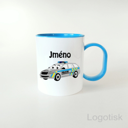 Plastový hrnek auto POLICIE se jménem