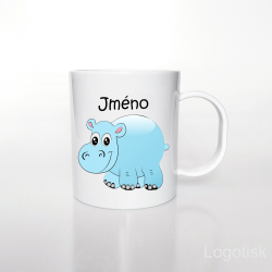 Plastový dětský hrnek potisk SLŮNĚ se jménem