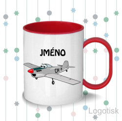 Plastový hrnek potisk LETADLO se jménem