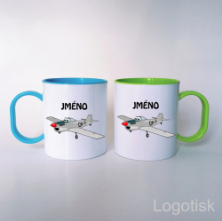 Plastový hrnek potisk LETADLO se jménem