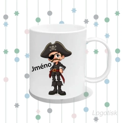 Plastový hrnek PIRÁT se jménem