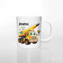 Plastový hrnek auto JEŘÁB se jménem