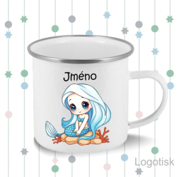 Plechový hrnek MALÁ MOŘSKÁ PANNA se jménem