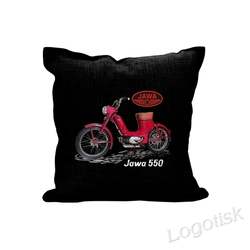 Černý polštář Jawa 550 Pařez