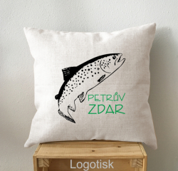 Polštář Petrův Zdar-potisk Pstruh se jménem