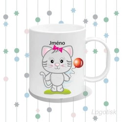 Plastový hrnek KOČIČKA se jménem