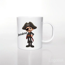 Plastový hrnek PIRÁT se jménem