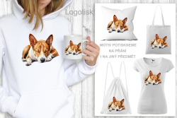 Polštář potisk BASENJI - KRÁSNÉ SNY