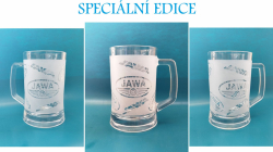 Pískovaný půllitr Jawa - SPECIÁLNÍ EDICE