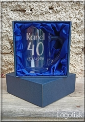 Pískovaný pivní půllitr Narozeniny-dárková krabička