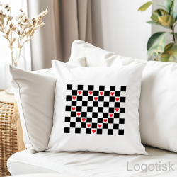 Polštář s potiskem šachovnice