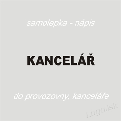 Samolepka nápis KANCELÁŘ