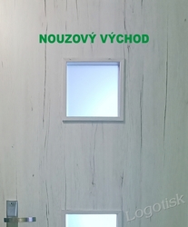 Samolepka nápis NOUZOVÝ VÝCHOD